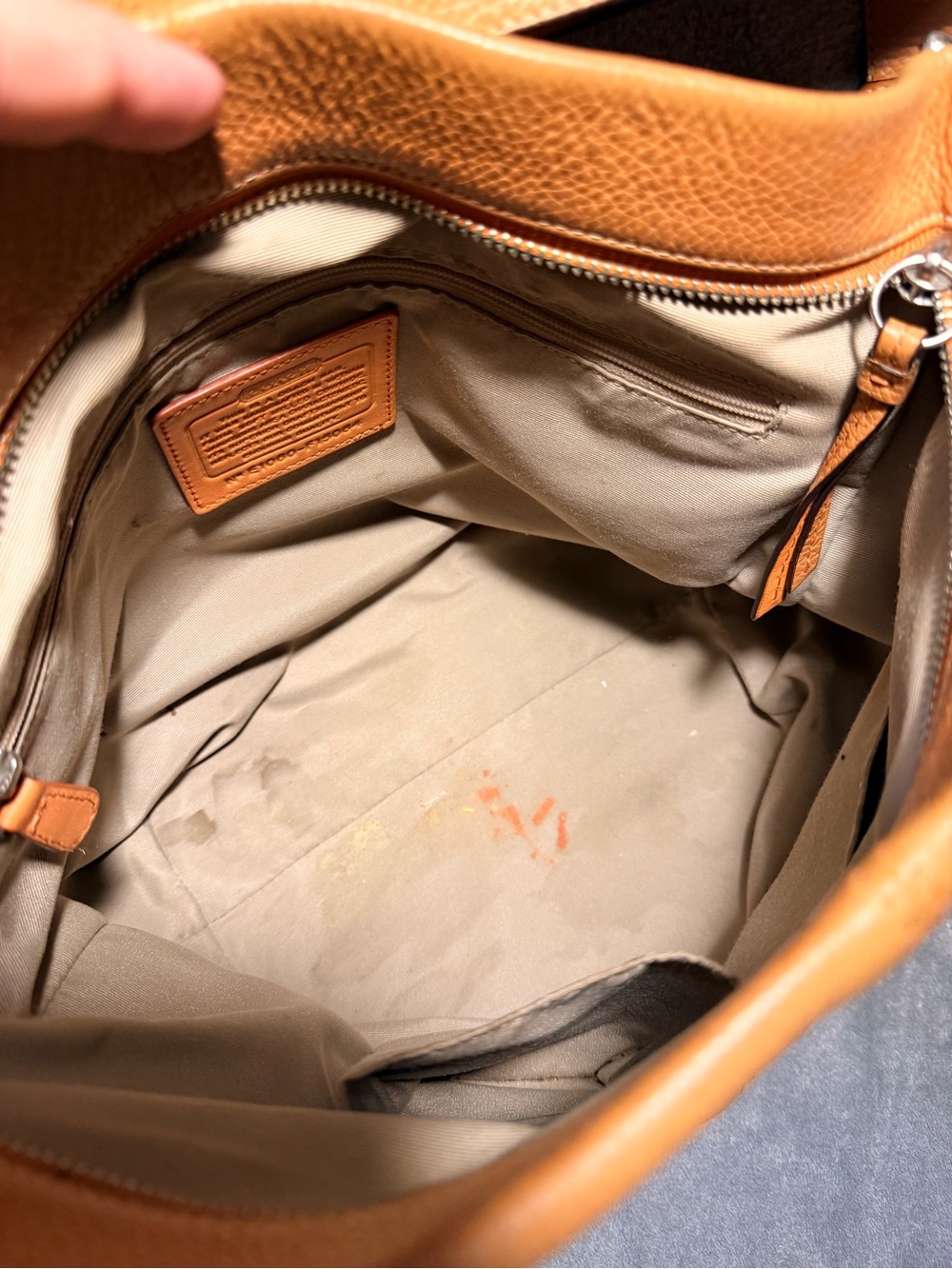 Coach Pebbled Cowhide Leather Shoulder Bag F15064 - Picture 13 of 14